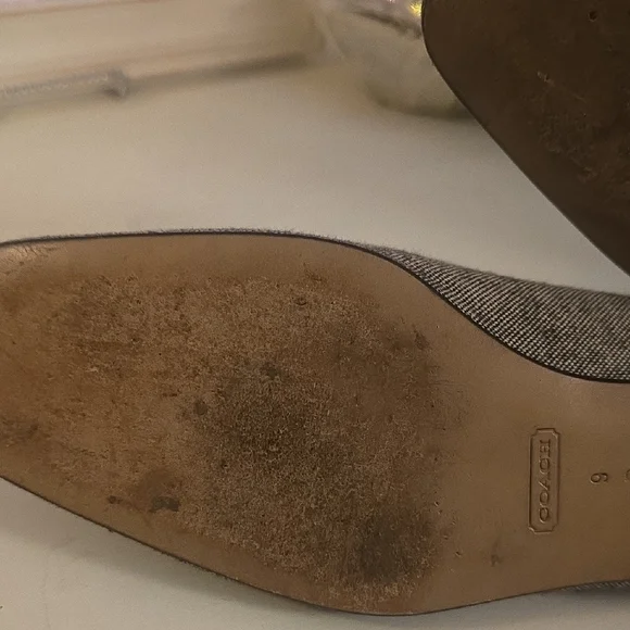 COACH Women's Black and Cream Bow Loafers - Picture 4 of 6